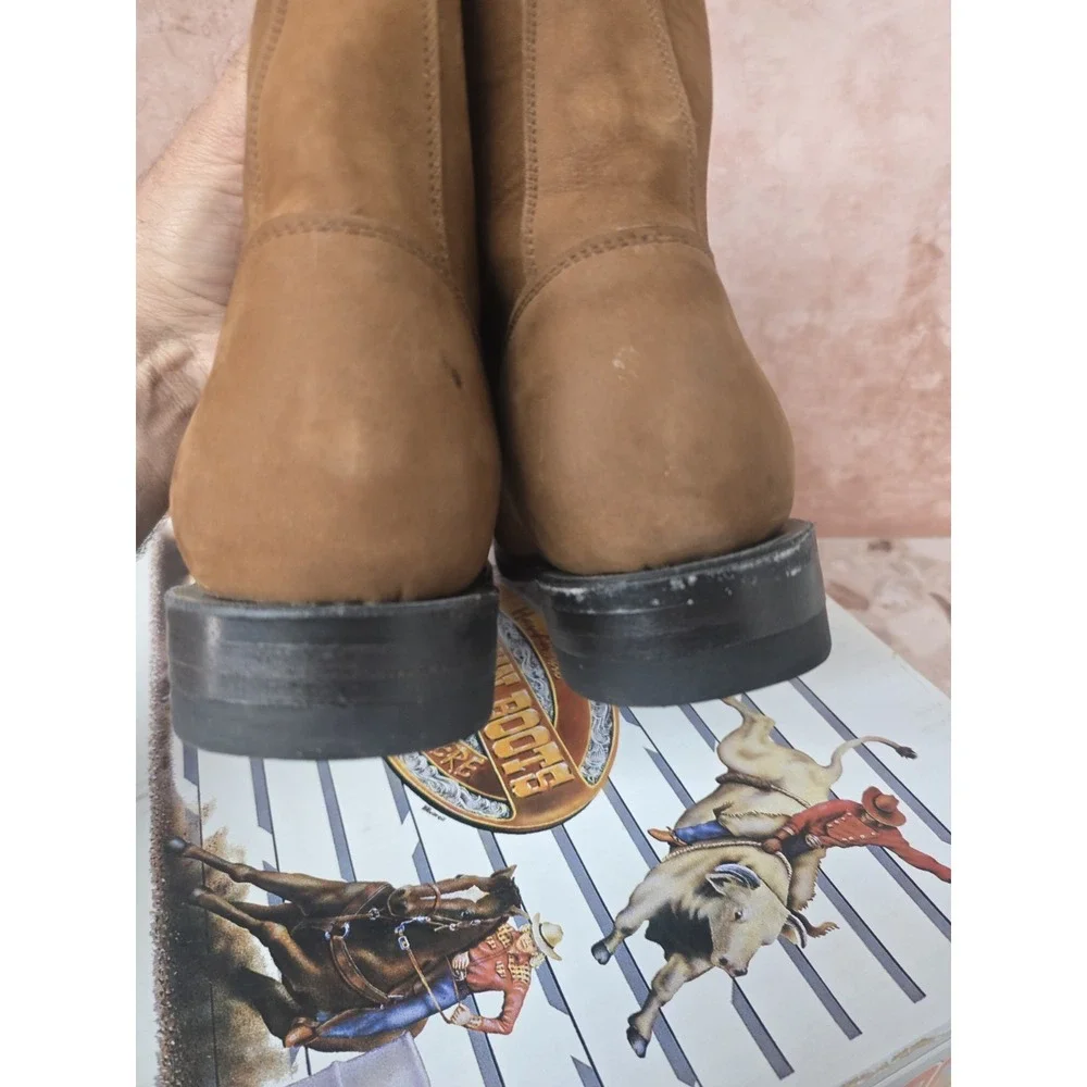 Cowtown‎ Brown Leather Kiltie Lace Up Western/ Cowboy Boots Size 13 D